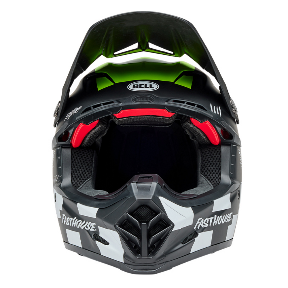 CASCO BELL MOTO-9S FLEX 2025 FASTHOUSE SMOKE BOMB NERO/HIVIZ YELLOW